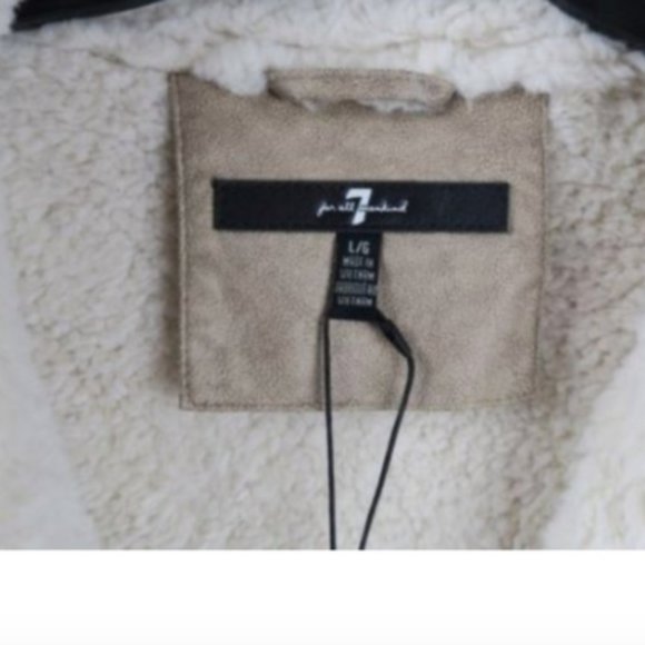 Seven For All Mankind Faux Shearling Coat LARGE L - Picture 2 of 4